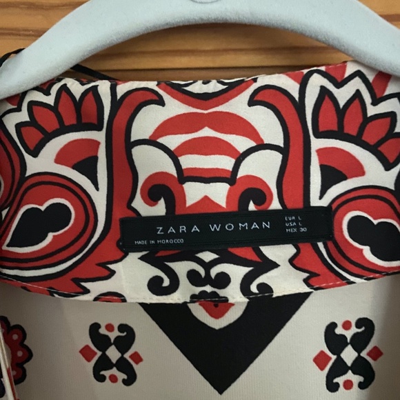 ZARA PRINTED WRAP DRESS - Picture 4 of 6